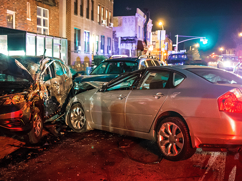 Car crashed into another car