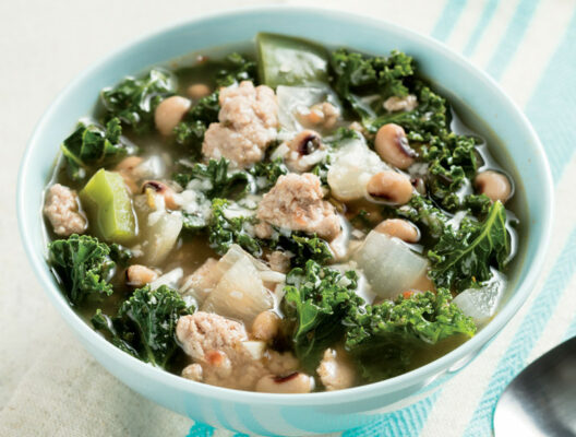Kale Soup with Turkey and Beans