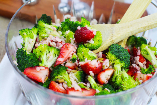 Broccoli Strawberry Orzo Salad