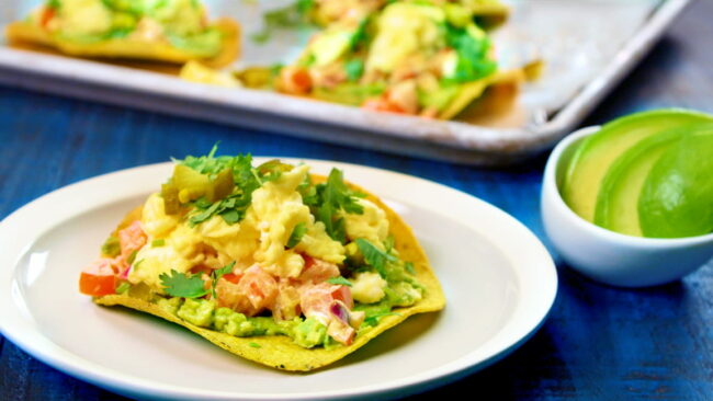 Better Breakfast Tostada with Avocado and Eggs